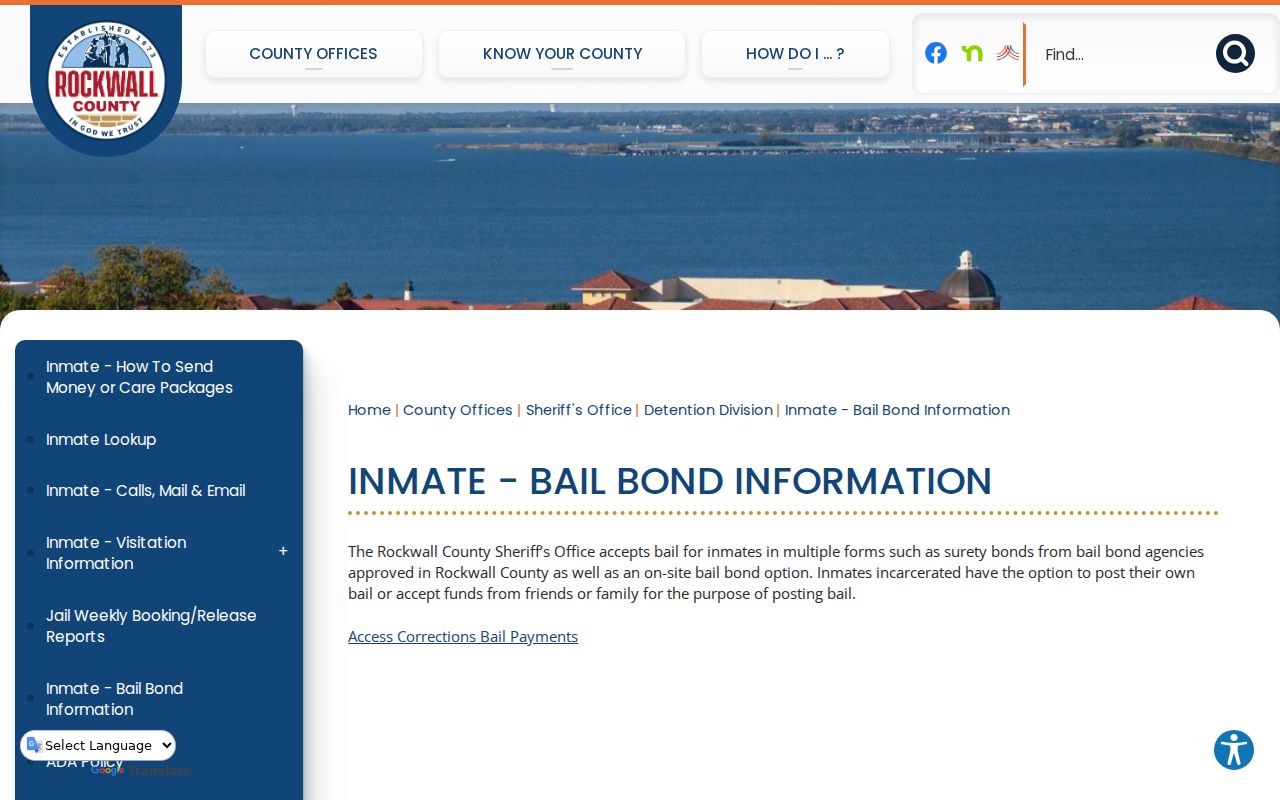 Rockwall County arrest warrant records: official bail and release information