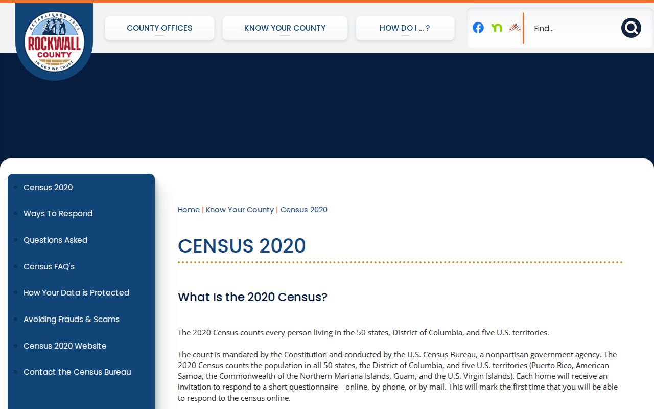 Rockwall County warrant records: county census information and population context